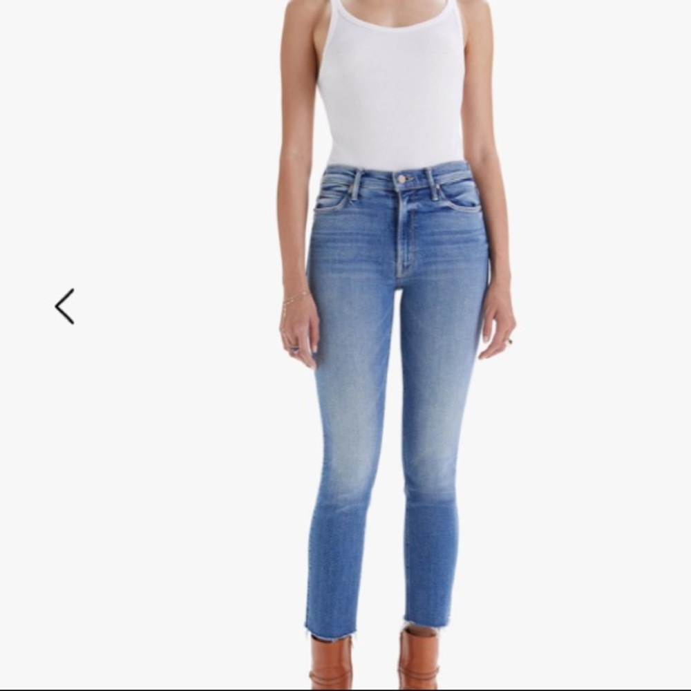 Mother Denim - mid rise dazzler ankle fray - size 26